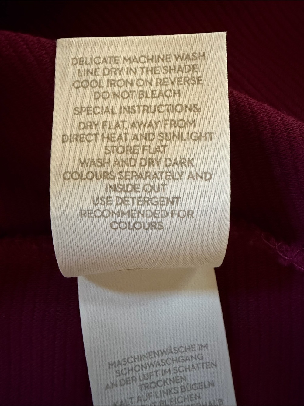 Boden Bronte Ottoman Dress Size 6P Berry Burgundy 3/4 Sleeves Pockets Vneck - Picture 9 of 10